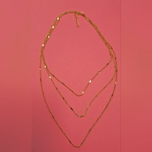 Dainty Gold Plated  Layered Necklace Rachel Zoe